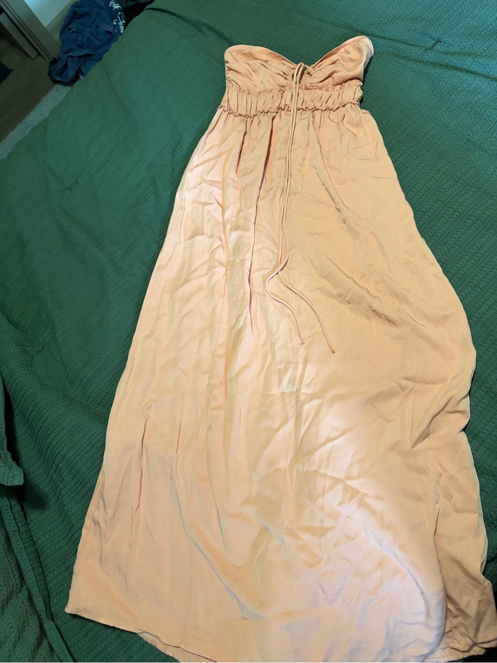 Strapless Peach Dress